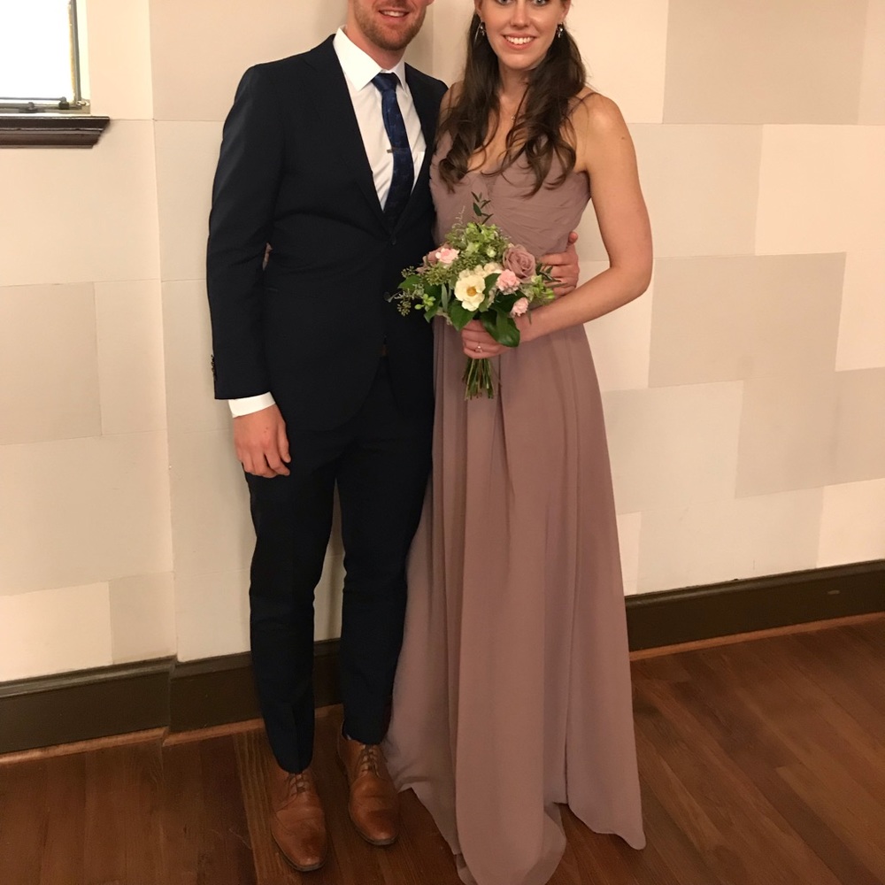 Sorella Vita Chiffon Floor Length Bridesmaid Dress